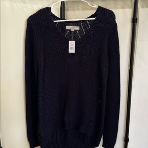 LOFT Deep Blue Knit Pullover